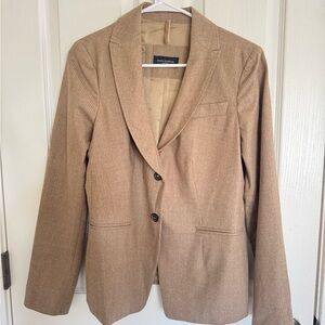 Piazza Sempione Beige Virgin Wool Italian Tailored Blazer IT 44 Lined